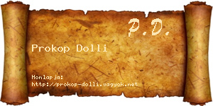 Prokop Dolli névjegykártya